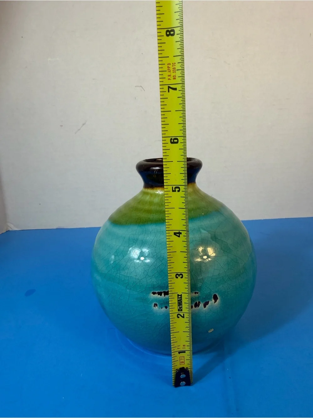 round handmade ceramic vase